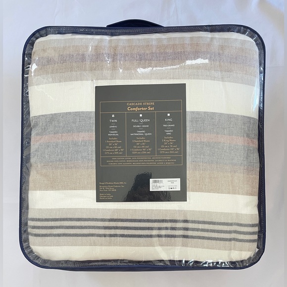 NEW Pendleton Cascade Stripe Comforter & Sham Set Size Twin - Picture 14 of 14